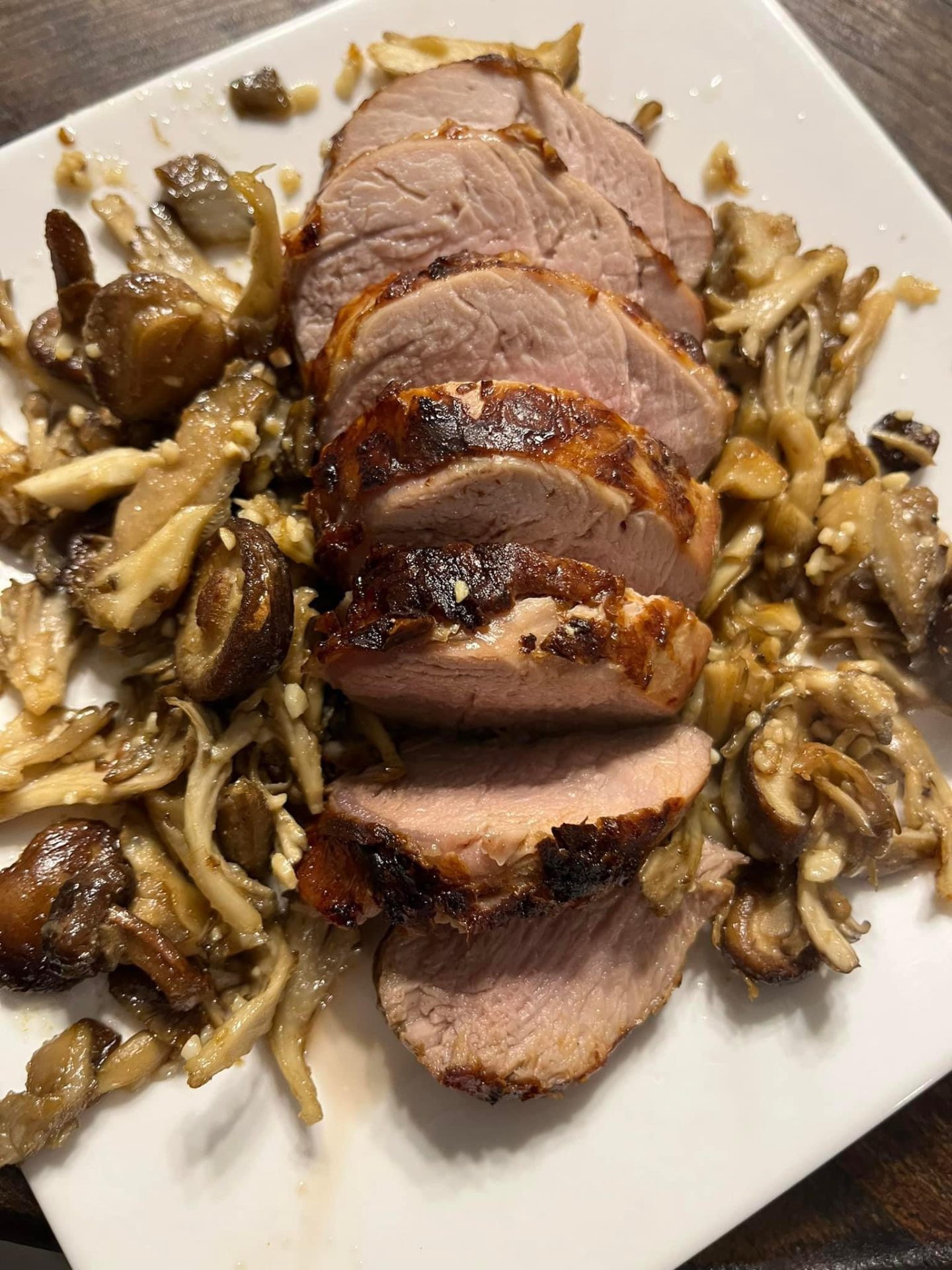 Pork Tenderloin Cooked by Mushroom Dave